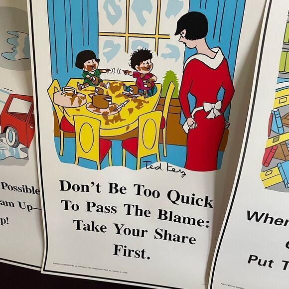 Positive Attitude 1980’s Posters Encourage Do The Right Things set of 6 - Picture 12 of 15